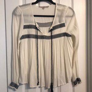 Off white embroidered light blouse